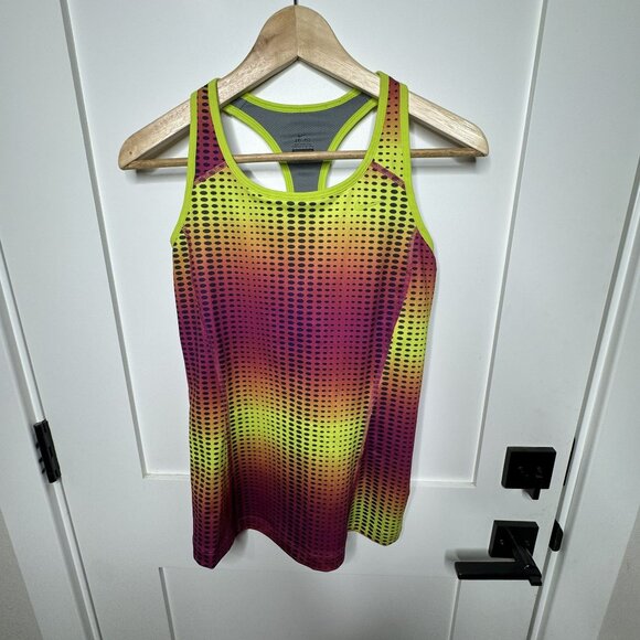 Nike Womens Dri-Fit Racerback Tank Top Multicolor Gradient Polka Dots Size M New - Picture 1 of 6
